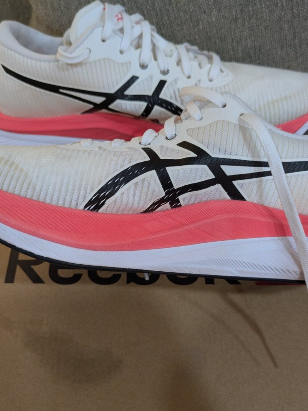 ASICS Wmns Magic Speed 3 White Black Pink Women's Size 7.5 Overall Good Conditi - Picture 5 of 8